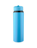 Gourde de 500 ml en acier inoxydable recyclé Zeno Matières : silicone Couleurs : bleu clair personnalisable avec votre logo