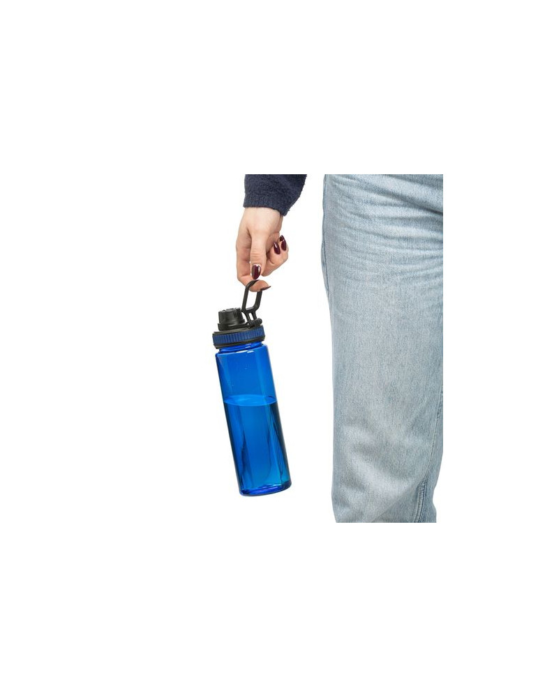 Gourde de 750 ml en rPET Olivian Matières : silicone Couleurs : noir objet publicitaire robuste