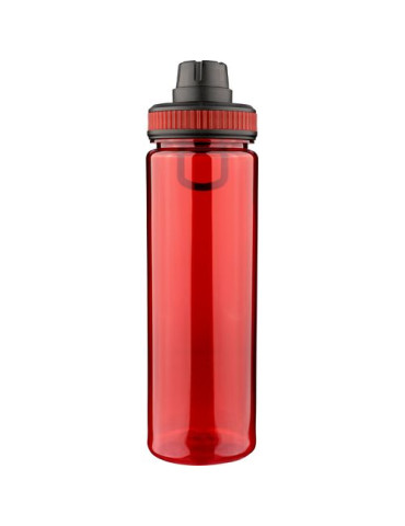 Gourde de 750 ml en rPET Olivian Matières : silicone Couleurs : rouge personnalisable avec votre logo