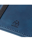 Porte-passeport et étiquette de bagage en PU recyclé Zani Couleurs : noir Matières : PU recyclé objet promotionnel éco-responsab