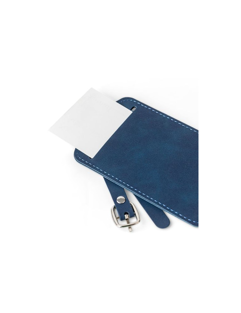 Porte-passeport et étiquette de bagage en PU recyclé Zani Couleurs : noir Matières : PU recyclé cadeau collaborateur premium