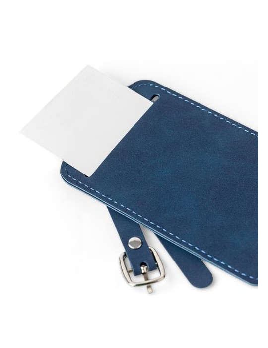 Porte-passeport et étiquette de bagage en PU recyclé Zani Couleurs : noir Matières : PU recyclé cadeau collaborateur premium