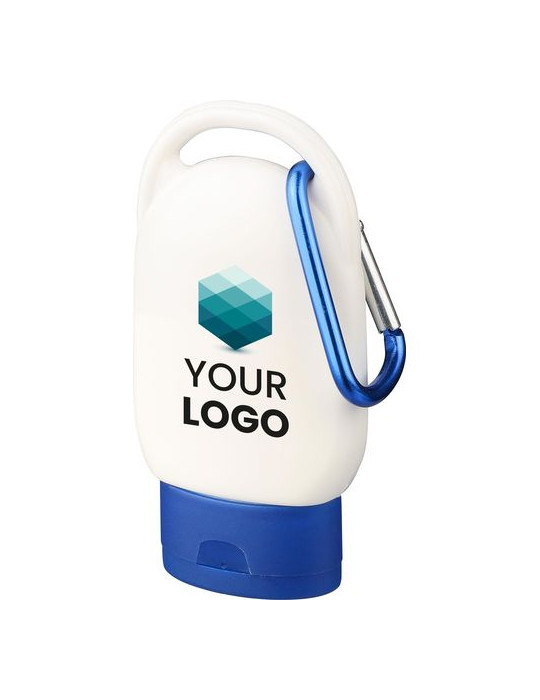 Crème solaire Luka Matières : aluminium Couleurs : noir objet promo petit budget