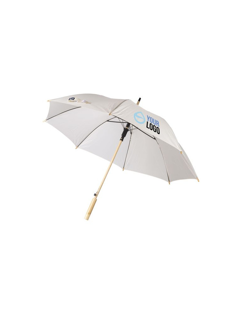 Parapluie golf automatique en rPET 190T Milan Matières : PET recyclé Couleurs : noir goodies entreprise design