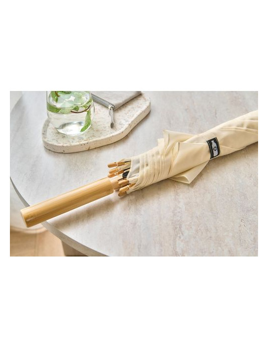 Parapluie golf automatique en rPET 190T Milan Matières : PET recyclé Couleurs : noir impression logo haute qualité