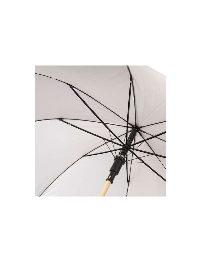 Parapluie golf automatique en rPET 190T Milan Matières : PET recyclé Couleurs : noir cadeau entreprise pas cher