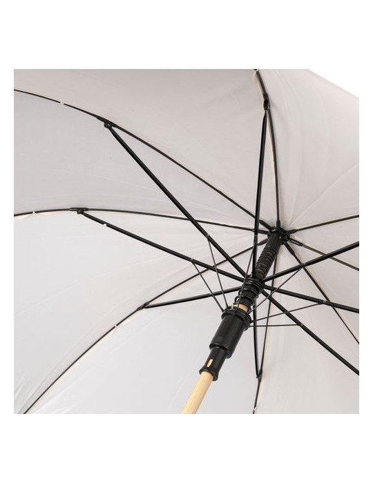 Parapluie golf automatique en rPET 190T Milan Matières : PET recyclé Couleurs : noir cadeau entreprise pas cher