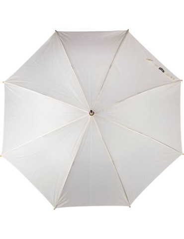 Parapluie golf automatique en rPET 190T Milan Matières : PET recyclé Couleurs : beige personnalisable avec votre logo