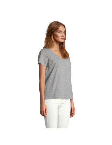 REGENT V WOMEN TEE-SHIRT FEMME Taille textile : XS Couleurs : gris chiné personnalisable avec votre logo