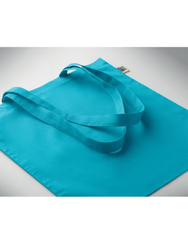 OSOLE+ COLOUR Sac shopping Fairtrade 180gr Couleurs : turquoise marquage couleur éclatante