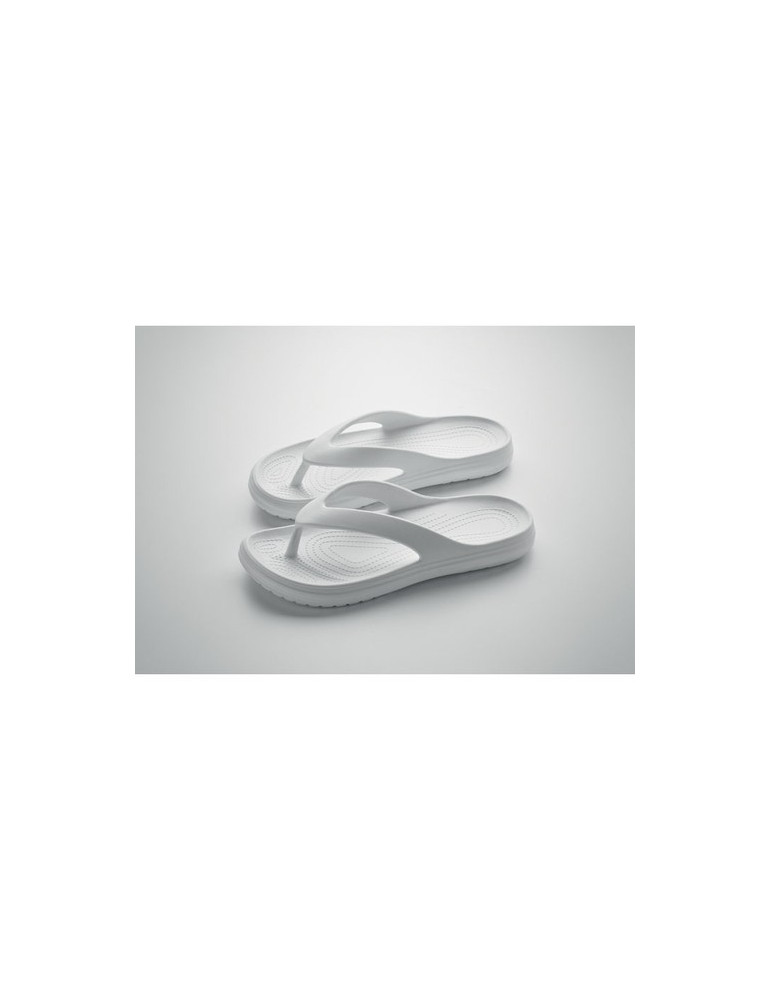 EVASLIP Tongs en EVA. Taille 40/41. Couleurs : blanc cadeau entreprise pas cher