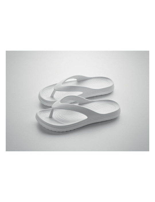 EVASLIP Tongs en EVA. Taille 40/41. Couleurs : blanc cadeau entreprise pas cher