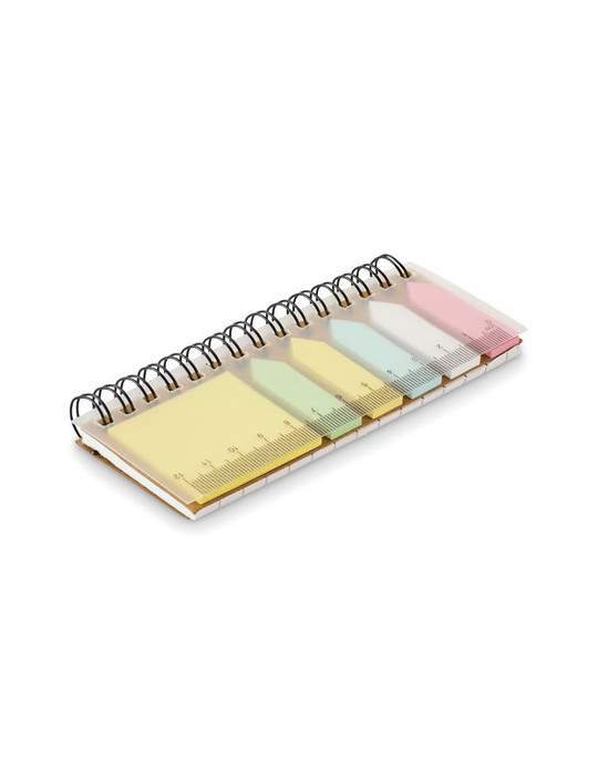 MEMORING Bloc-notes et marqueurs en PP Matières : papier Couleurs : beige