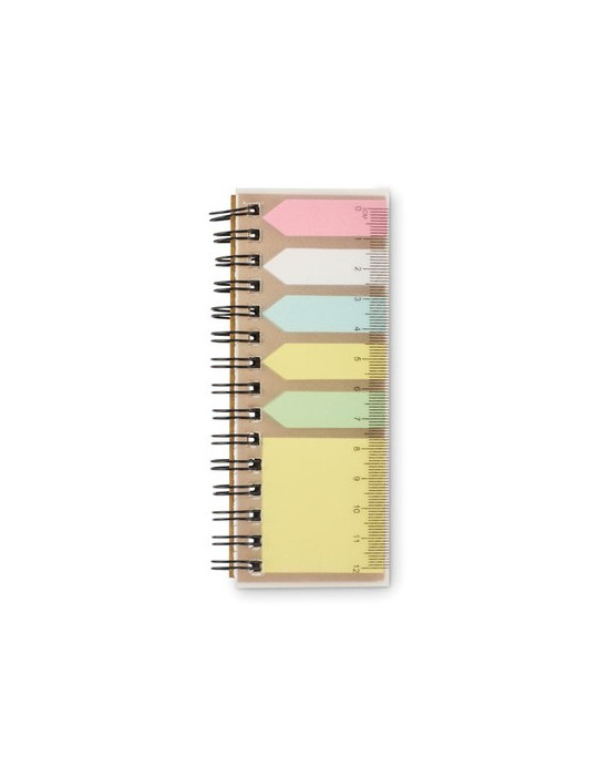 MEMORING Bloc-notes et marqueurs en PP Matières : papier Couleurs : beige personnalisable avec votre logo