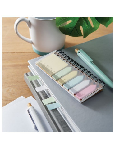 MEMORING Bloc-notes et marqueurs en PP Matières : papier Couleurs : beige impression haute définition