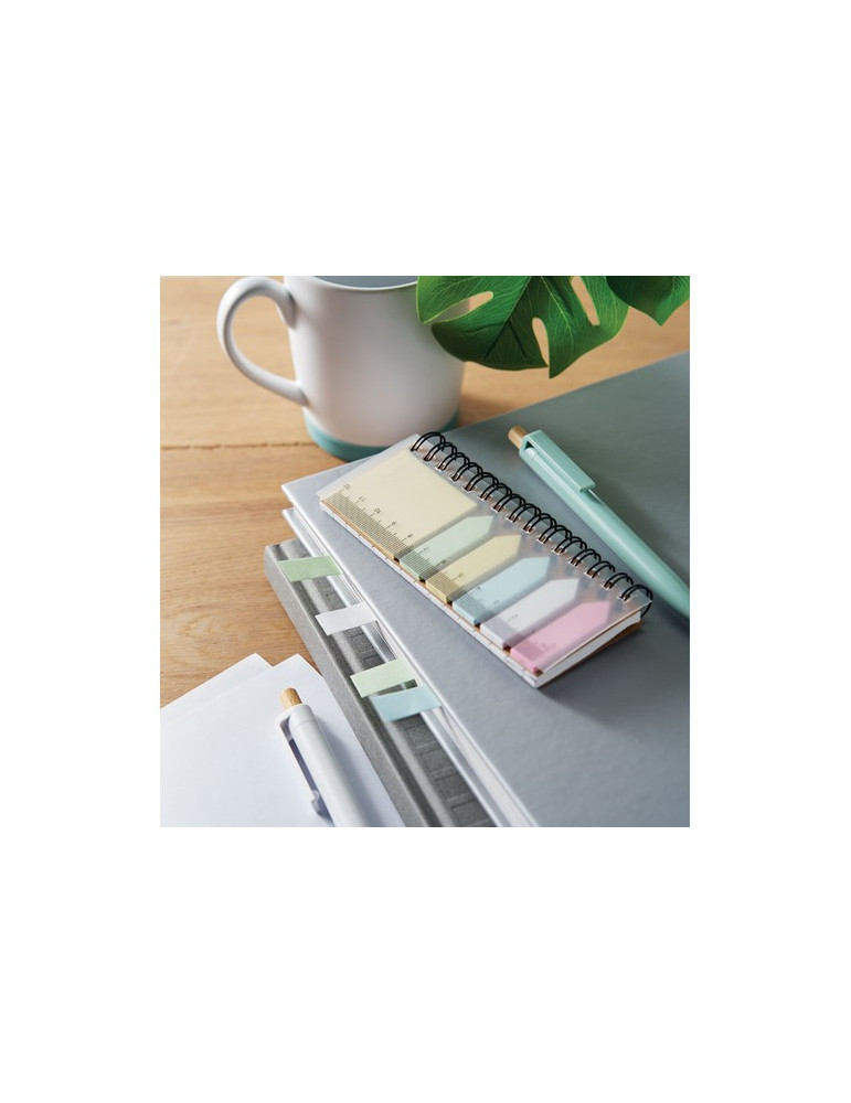 MEMORING Bloc-notes et marqueurs en PP Matières : papier Couleurs : beige impression haute définition