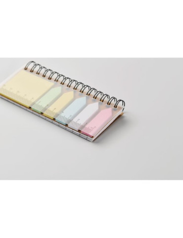 MEMORING Bloc-notes et marqueurs en PP Matières : papier Couleurs : beige objet promotionnel éco-responsable
