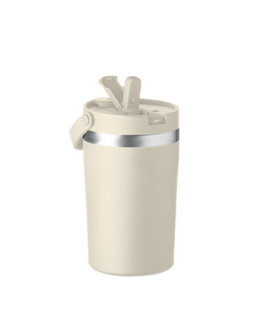 COZYCUP Gobelet double paroi 350 ml Couleurs : beige impression logo haute qualité