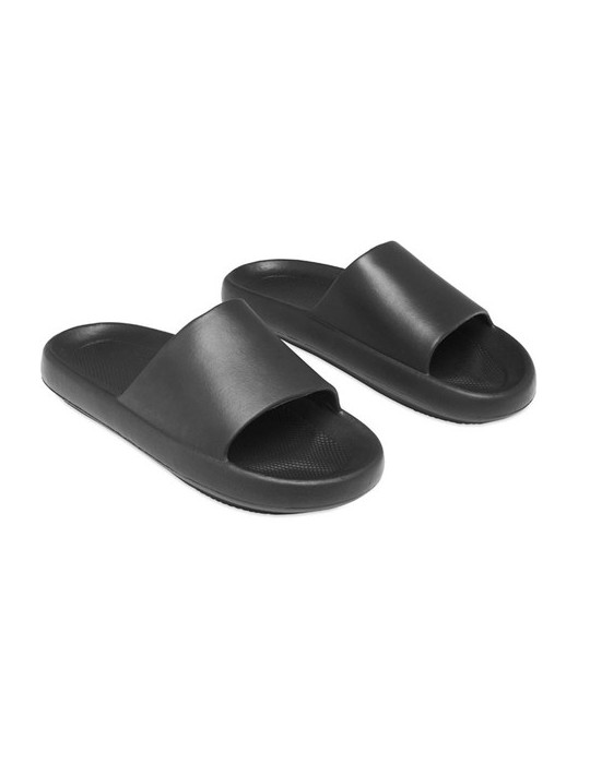 EVASLIDE Claquettes en EVA Taille 42/43 Couleurs : noir personnalisable avec votre logo