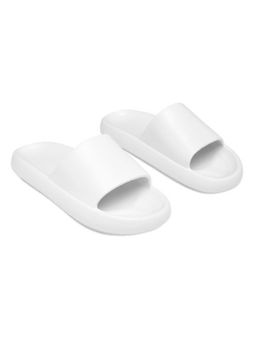EVASLIDE Claquettes en EVA Taille 42/43 Couleurs : blanc