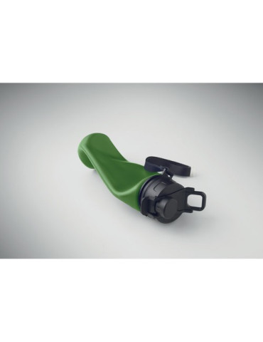 LETT Bouteille de sport en silicone Couleurs : vert foncé marquage couleur éclatante