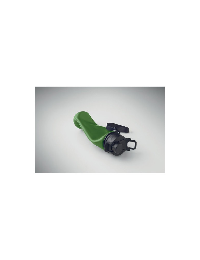 LETT Bouteille de sport en silicone Couleurs : vert foncé marquage couleur éclatante