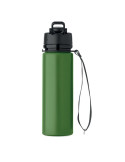 LETT Bouteille de sport en silicone Couleurs : vert foncé objet promotionnel éco-responsable