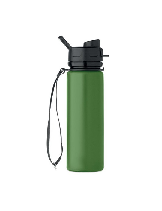 LETT Bouteille de sport en silicone Couleurs : vert foncé cadeau collaborateur premium