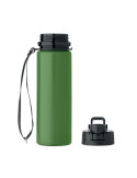 LETT Bouteille de sport en silicone Couleurs : vert foncé cadeau client original