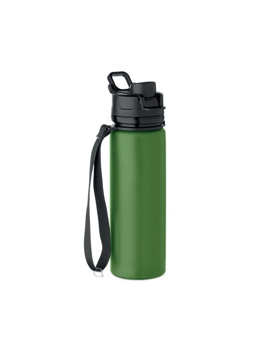 LETT Bouteille de sport en silicone Couleurs : vert foncé cadeau entreprise pas cher