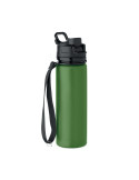 LETT Bouteille de sport en silicone Couleurs : vert foncé cadeau entreprise pas cher