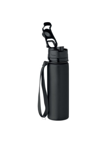 LETT Bouteille de sport en silicone Couleurs : noir objet promotionnel éco-responsable