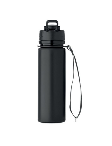 LETT Bouteille de sport en silicone Couleurs : noir marquage laser ultra précis