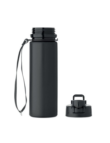 LETT Bouteille de sport en silicone Couleurs : noir marquage couleur éclatante
