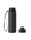 LETT Bouteille de sport en silicone Couleurs : noir marquage couleur éclatante