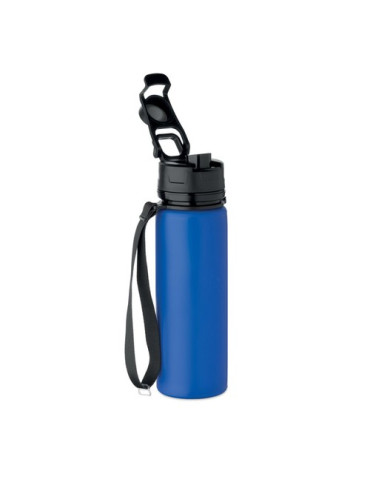 LETT Bouteille de sport en silicone Couleurs : bleu royal marquage laser ultra précis