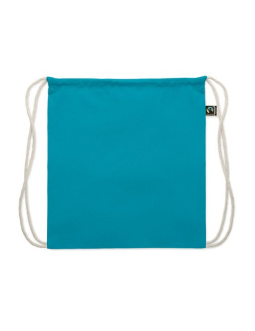 OSOLE DRAW COLOUR Sac à cordon Fairtrade 180gr Couleurs : turquoise impression logo haute qualité
