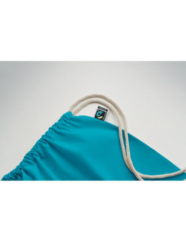 OSOLE DRAW COLOUR Sac à cordon Fairtrade 180gr Couleurs : turquoise cadeau client original