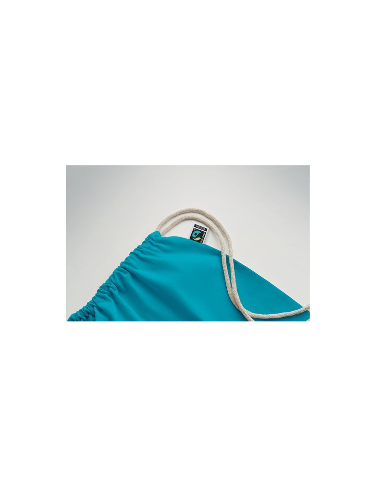 OSOLE DRAW COLOUR Sac à cordon Fairtrade 180gr Couleurs : turquoise cadeau client original