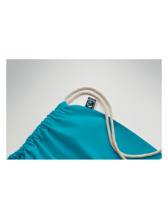 OSOLE DRAW COLOUR Sac à cordon Fairtrade 180gr Couleurs : turquoise cadeau client original