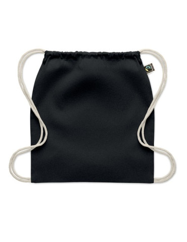 OSOLE DRAW COLOUR Sac à cordon Fairtrade 180gr Couleurs : noir objet publicitaire robuste