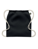 OSOLE DRAW COLOUR Sac à cordon Fairtrade 180gr Couleurs : noir objet publicitaire robuste