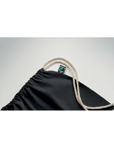 OSOLE DRAW COLOUR Sac à cordon Fairtrade 180gr Couleurs : noir cadeau entreprise pas cher