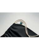 OSOLE DRAW COLOUR Sac à cordon Fairtrade 180gr Couleurs : noir cadeau entreprise pas cher