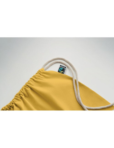 OSOLE DRAW COLOUR Sac à cordon Fairtrade 180gr Couleurs : jaune goodies personnalisé en stock