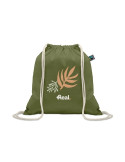 OSOLE DRAW COLOUR Sac à cordon Fairtrade 180gr Couleurs : vert foncé objet promotionnel éco-responsable
