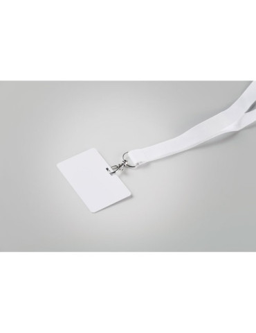 BADSMALL Badge pour lanyard 54 x 86 mm Couleurs : blanc cadeau entreprise pas cher