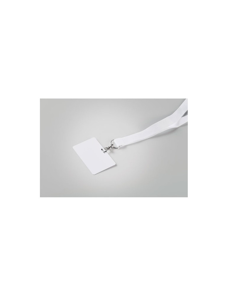BADSMALL Badge pour lanyard 54 x 86 mm Couleurs : blanc cadeau entreprise pas cher