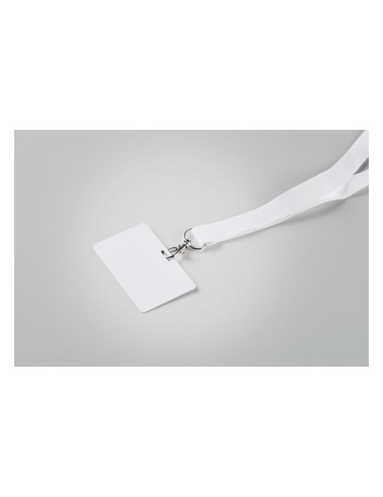 BADSMALL Badge pour lanyard 54 x 86 mm Couleurs : blanc cadeau entreprise pas cher