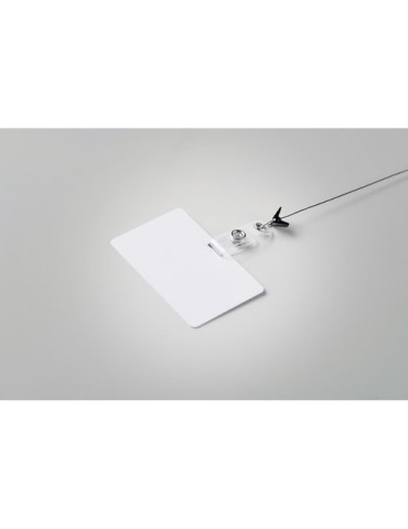 BADSMALL Badge pour lanyard 54 x 86 mm Couleurs : blanc goodies publicitaire événementiel